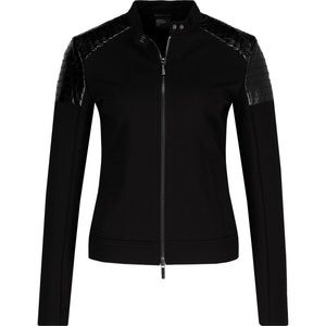 ARMANI EXCHANGE CHANNEL-QUILTED PATENT MOTO JACKET